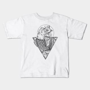 mermaid cat Kids T-Shirt